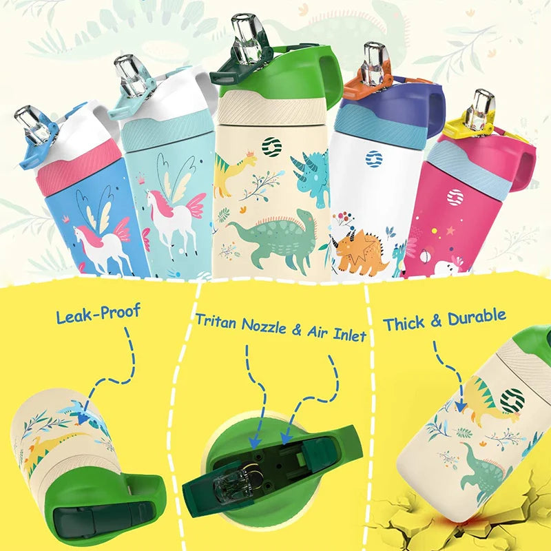 DinoSip™ Kids Vacuum Water Bottle (350ml)