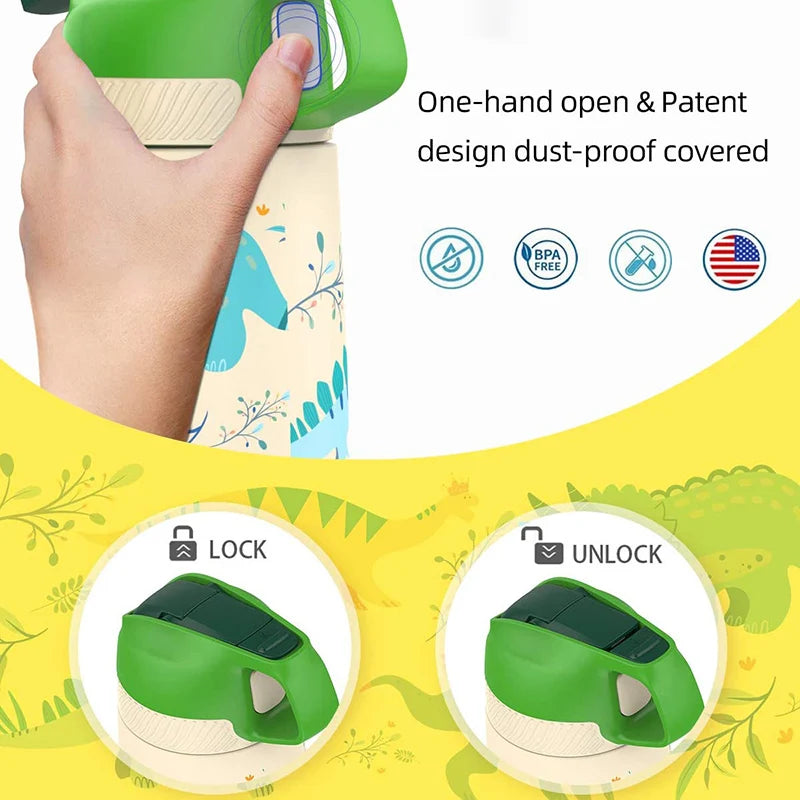 DinoSip™ Kids Vacuum Water Bottle (350ml)