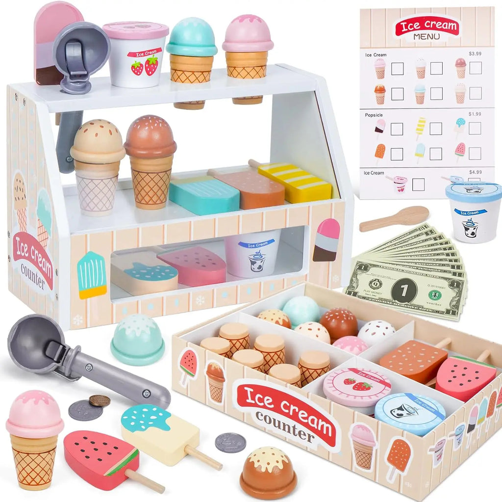Scoop & Smile™ Wooden Ice Cream Playset