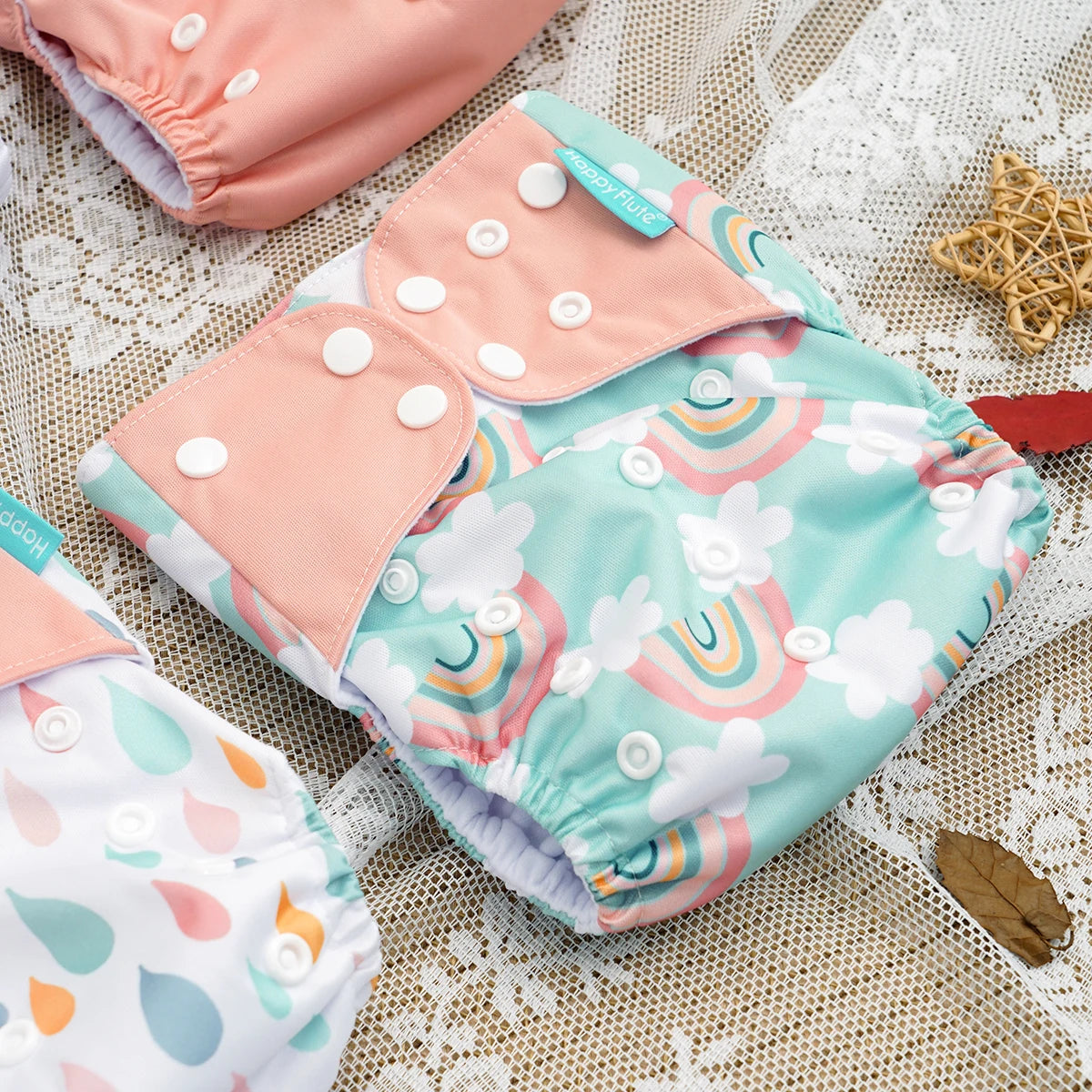 SnugSprout™ Reusable Cloth Diaper Set (4-Pack)